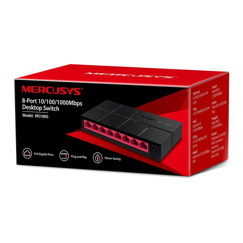 Switch Mercusys Gigabit MS108G 8 Puertos