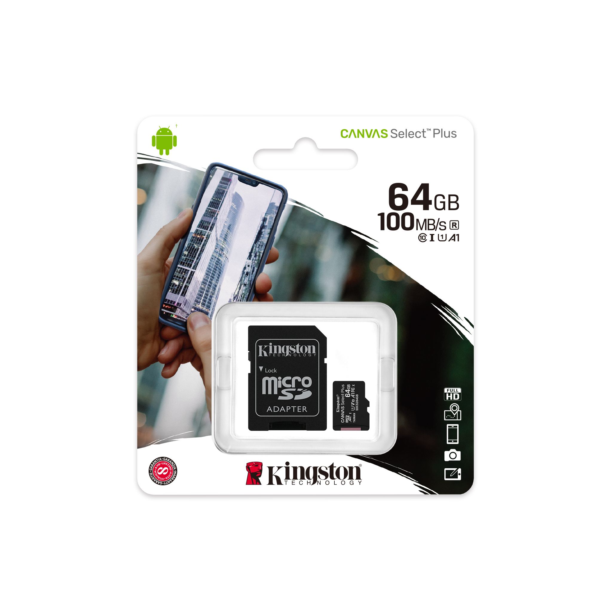 Memoria Micro Sd Kingston 64 Gb 100 MB/s
